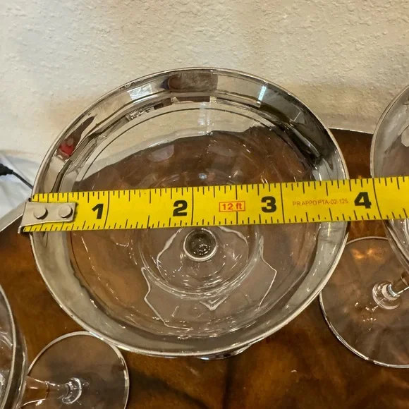 8 1950’s Glastonbury Lotus Rambler Rose Platinum Cordial -6 Champagne Co… - Picture 10 of 12